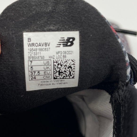 New Balance Fresh Foam Roav Womens 7 Black Leopard Print Running Shoes WROAVBV - Picture 7 of 10
